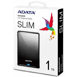 Зовнішній жорсткий диск Adata PHD External 2. 5'' USB 3. 2 Gen. 1 DashDrive Classic HV620S 1TB Slim чорний - мініатюра 2