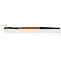 Пензель синтетика овальна FLAME 1368FR №2 коротка ручка Rosa [CD]