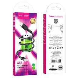 Кабель Hoco X83 Type-C Victory charging data cable Black - мініатюра 2