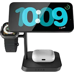 Бездротовий зарядний пристрій Zens 4 in 1 MagSafe + Watch Wireless Charging Station Black (ZEAPDC01/00) - мініатюра 3