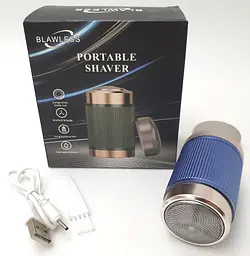 Акумуляторна міні бритва епілятор дорожня USB електробритва бездротова роторна 5W BLAWLESS Portable Shaver HX-305 - мініатюра 1