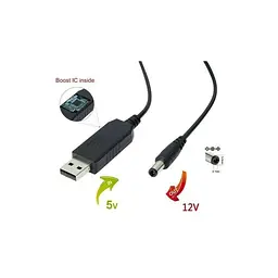 Кабель живлення USB to DC 5.5x2.1mm 12V 1.0m Dynamode (DM-USB-DC-5.5x2.1-12V) - мініатюра 5