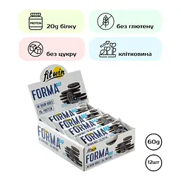 Протеїнові батончики FitWin Forma Bar Cookies and Cream 720 г (12 шт. x 60 г) - мініатюра 2