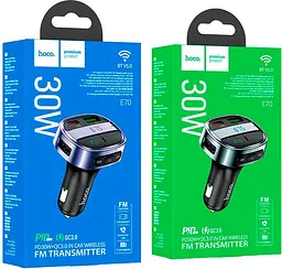 FM-трансмітер Hoco E70 PD30W+QC3.0 Magic Night (765246) [86723] - мініатюра 5