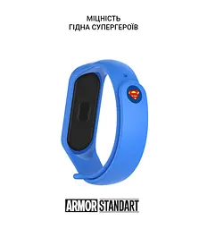 Ремінець ArmorStandart Superhero Edition для Xiaomi Mi Band 4/3 Superman Blue (ARM55071) - мініатюра 3