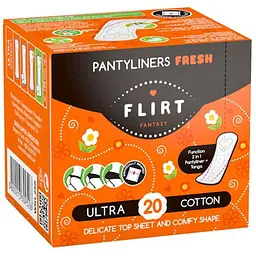Прокладки щоденні FANTASY FLIRT fresh cotton&light 20шт 150мм