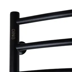 Електрична рушникосушка Unio LDE ER 1000-500-9 BLK Драбинка Дуга Еліт чорна, Чорний матовий, Праве, Механічний - мініатюра 4
