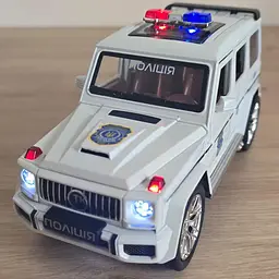 Колекційна металева модель автомобіля АвтоЕксперт Mercedes-Benz G-Class Поліція з інерцією, світлом та звуком 1:24 - мініатюра 5