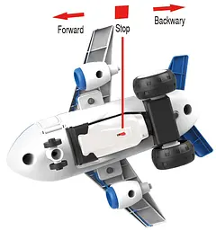 Конструктор DIY Spatial Creativity Літак із електродвигуном LM8074-DZ-1, синій (CJ-1379247) - мініатюра 2