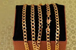 Цепь Xuping Jewelry панцирная 55 см 6 мм золотистая