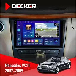 Штатна магнітола Mercedes-Benz E-Class (W211) 2002-2009 Decker D9-005 4x64, DSP, 360, 4G, 2k Decker (НФ-00003719)
