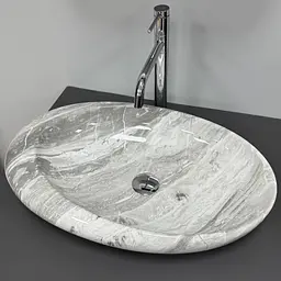 Умивальник VBI Vicenza M накладний 58x36 см grey stone glossy VBI-014806