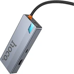 USB-хаб Hoco HB51 Wow 6-in-1 Deep Space Gray [140639] - мініатюра 2