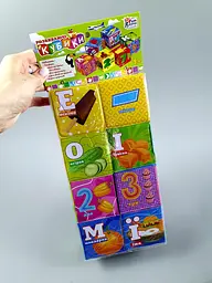 Кубики м'які вононепроникні у ванну 10950 "4FUN Game Club", "Їжа", 6 штук,