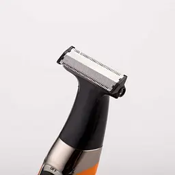 Тример для стрижки волосся з насадками від USB помаранчевий Kemei KM-1910 - мініатюра 5