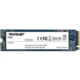 Твердотільний накопичувач SSD Patriot 2Tb, P300, PCI-E 3.0 x4, M.2 2280, 3D TLC, 2100/1650 МБ/с teh0019839