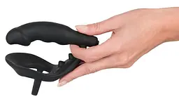 Ерекційне кільце з анальною пробкою Orion Black Velvets Ring Vibro Plug - мініатюра 6