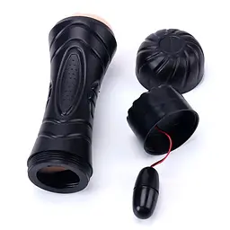 Мастурбатор з вібрацією Loly Vibration тілесний з вібропулею 15 см - мініатюра 3