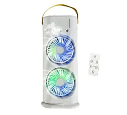 Портативний вентилятор Voltronic T1818, зволоження, підсвічування, Air Cooler Fan White - мініатюра 1
