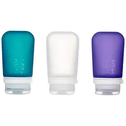 Набір силіконових пляшечок Humangear GoToob+ 3-Pack Medium Clear/Purple/Teal (1054-022.0040)