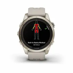 Смарт-годинник Garmin Fenix 7S Sapphire Solar Soft Gold w. Light Sand Band (010-02776-14/15) - мініатюра 3