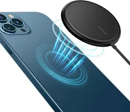 Бездротовий зарядний пристрій Baseus Simple Mini Magnetic Wireless Charger Black (WXJK-F01) [57329] - мініатюра 7