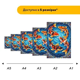 Дерев'яний фігурний пазл puzzlean Карпи кої, А3, Дерев'яна коробка 200 елементів - мініатюра 2