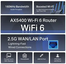 Роутер TP-Link ARCHER AX72 PRO (ARCHER-AX72-PRO) - мініатюра 3