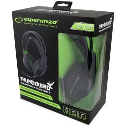 Навушники Esperanza HX430 Thunderbird Black/Green (EGH430) - мініатюра 2