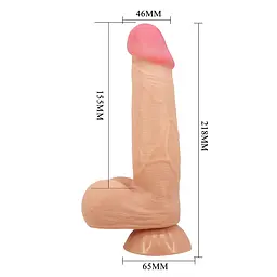 Фалоімітатор - Pretty Love Sliding Skin 8.5" Flesh - мініатюра 7
