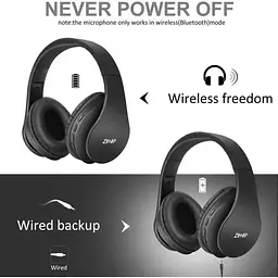 Бездротові складні навушники Zihnic Bluetooth Micro SD/TF - мініатюра 3