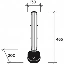 Лампа бактерицидна Eurolamp безозонова пластик 38W (UVPB-38(black)) - мініатюра 3