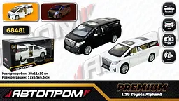 
Машинка металева Toyota Alphard 1:29 АВТОПРОМ світло звук двері 68481 - мініатюра 6