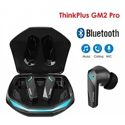 Бездротові спортивні вакуумні навушники Lenovo Thinkplus GM2 Pro TWS, Bluetooth у кейсі Чорні - мініатюра 2