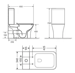 Унітаз підлоговий Qtap Presto Quadro Rimless з сидінням Slim Duroplast/ Soft-close/ Quick Release QT24221215AW - мініатюра 10