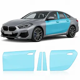 Антигравійна захисна бронеплівка за лекалами для BMW 2 Series Gran Coupe F44 2019-2024 - зони дверей і стійки вікон