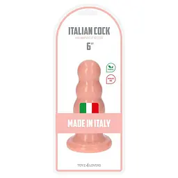 Анальна пробка Toyz4lovers Plug-Italian Cock 6", 15 см (тілесний) - мініатюра 4