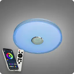 Люстра світлодіодна 517 Dlight RGB з пультом і колонкою 80Вт Білий (02174) - мініатюра 4