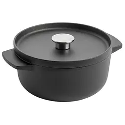Каструля KitchenAid Matte Oven-to-table, чавунна з кришкою 3,3 л, чорна (CC004899-001)