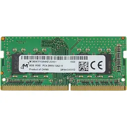 Модуль пам'яті DDR4 8Gb Micron 2666 Sodimm (MTA8ATF1G64HZ-2G6E1) Б/в
