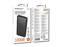 Зовнішній акумулятор (Power Bank) Borofone BJ80 Clever 10000mAh Black - мініатюра 4