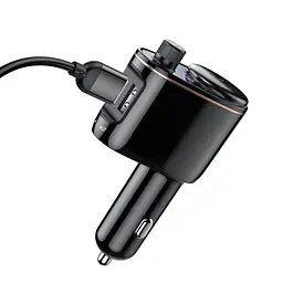 ФМ-модулятор адаптер автомобільний + Bluetooth FM BASEUS Locomotive 2USB (CCHC000001)