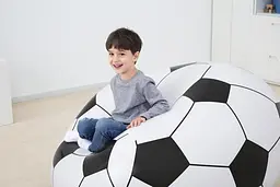 Надувне крісло-пуф Inflatable Sofa / Надувне крісло-мішок 110х110х85 см Чорно-білий - мініатюра 5
