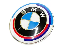 Емблема капота Bmw Бмв ювілейна 50 років ф82мм (між штирями 56мм) ОЕМ 51148132375 1 СОРТ - мініатюра 2