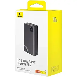 Батарея універсальна Baseus Adaman Metal Digital Display 24000mAh 140W, Black (P10021508113-00) (P10021507112-02 / P10021508113-00)