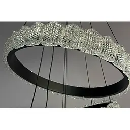 Люстра лед підвісна Linisoln 1533-50*40*30 BK метал, акрил, круги 50-40-30 см, LED-стрічка, 80 Вт - мініатюра 3