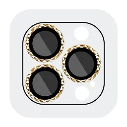Захисне скло Metal Shine на камеру (у упак.) для Apple iPhone 15 Pro (6.1) / 15 Pro Max (6.7) Золотий / Gold