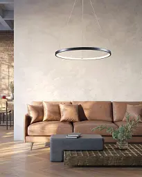 Підвісний світильник, люстра Goldlux 329158 Lea 1 Led 1x20W 4000K 2600Lm IP20 Чорний - мініатюра 3