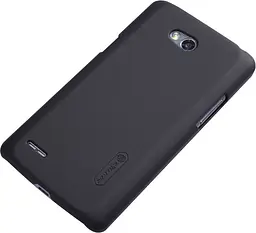 Чохол Nillkin Super Frosted Shield Case LG L80 Dual D380 black + плівка - мініатюра 3