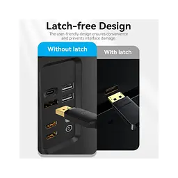 Кабель мультимедійний DisplayPort M to HDMI M 1.8m 4K40Hz black Vention (HFOBAC) - мініатюра 3